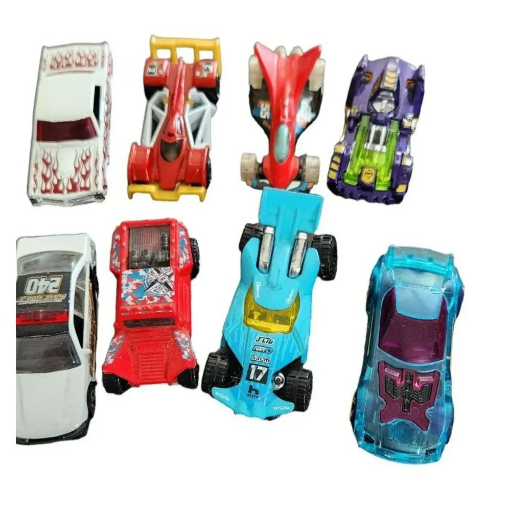 Mixed Lot of 11 Diecast Toy Cars‎ Hot Wheels Matchbox Racing Police Muscle Cars